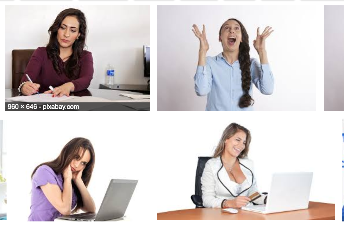 Google search results Women Happy In Office